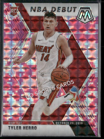 2019-20 Panini Mosaic Tyler Herro Pink Camo #280 NBA Debut