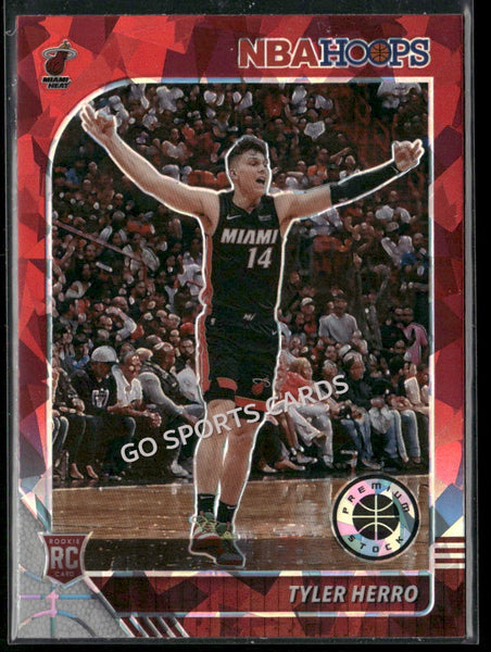 2019-20 Panini Hoops Premium Stock Red Cracked Ice Tyler Herro #210
