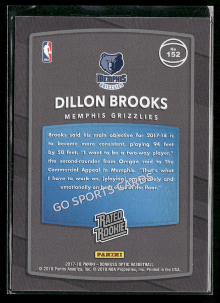 2017-18 Donruss Optic Dillon Brooks Rated Rookie Red Yellow #152