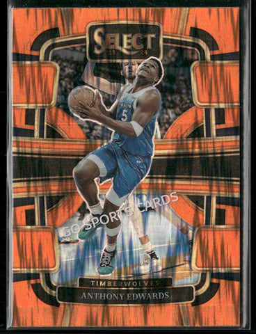 2023-24 Panini Select Concourse Anthony Edwards Flash Orange Prizm #37
