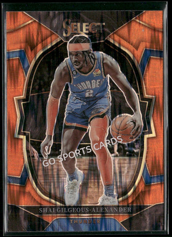 2023-24 Panini Select Concourse Shai Gilgeous Alexander Flash Orange Prizm #56