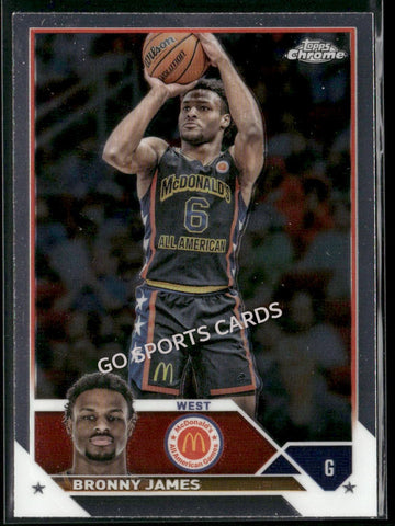 2023 Topps Chrome McDonalds All American Bronny James #20