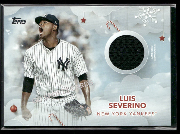 2020 Topps Holiday WalMart Mega Box Relics Luis Severino #WHR-LS Game Used Jersey