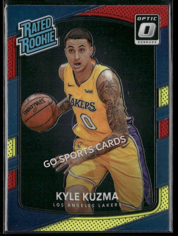 2017-18 Panini Donruss Optic Rated Rookies Kyle Kuzma Red Yellow #174