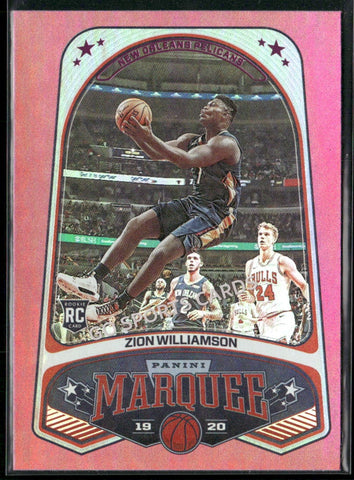 2019-20 Panini Chronicles Zion Williamson Marquee Pink #244