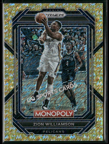 2022-23 Panini Prizm Monopoly Zion Williamson Gold Shimmer /500 #55