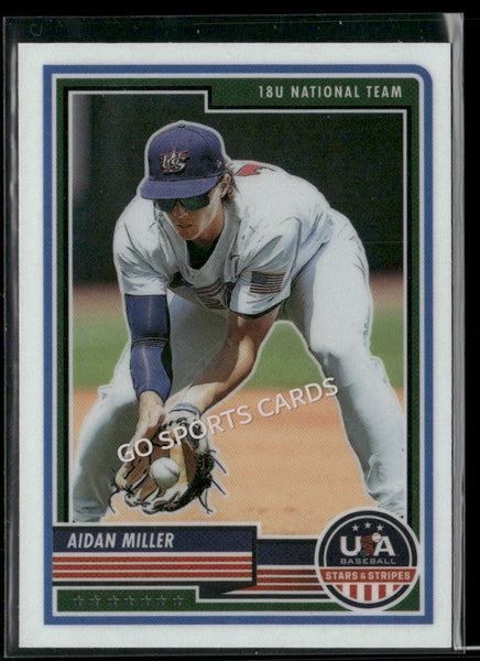 2023 Panini Stars & Stripes USA Baseball Optichrome Aidan Miller #56 RC