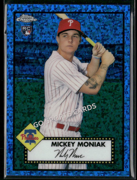 2021 Topps Chrome Platinum Anniversary Mickey Moniak Blue Mini Diamond Refractors /199 #77