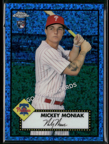 2021 Topps Chrome Platinum Anniversary Mickey Moniak Blue Mini Diamond Refractors /199 #77