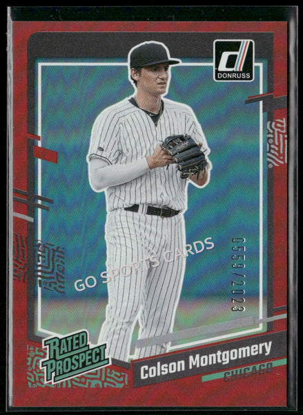 2023 Panini Donruss Rated Prospect Red Foil /2023 Colson Montgomery #56 RC
