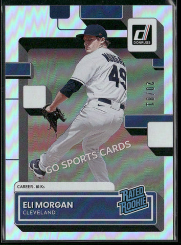 2022 Panini Donruss Rated Rookie Career Stat Line /81 Eli Morgan #79 RC
