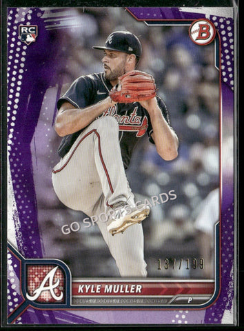 2022 Bowman Purple Parallel /199 Kyle Muller #62 RC