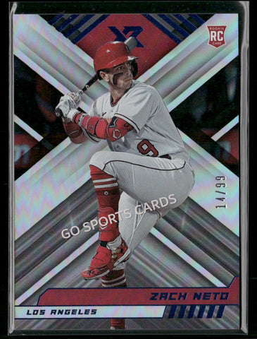 2023 Panini Chronicles Xr Blue /99 Zach Neto #7 RC