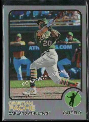 2022 Topps Heritage Silver Chrome Refractor /373 Cristian Pache #680