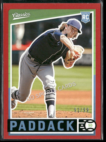 2019 Panini Chronicles Classics Red /99 Chris Paddack #7 RC