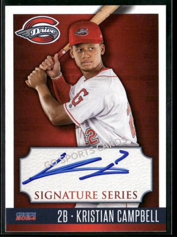 2024 Greenville Drive Kristian Campbell Autograph IP Auto Signed RC Red Sox