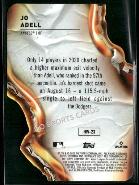 2021 Bowman's Best Heatwave Die Cut Refractor Jo Adell #HW-23 RC