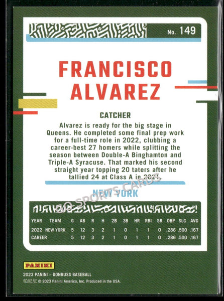 2023 Donruss Holo Red /2023 Francisco Alvarez #149 RC