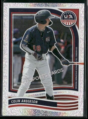 2024 Panini USA Stars & Stripes Colin Anderson Opening Day Sparkle #181 RC