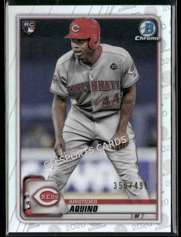 2020 Bowman Chrome Refractor /499 Aristides Aquino #79 RC