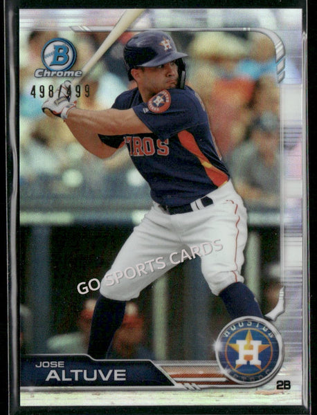2019 Bowman Chrome Baseball Refractor 498 /499 Jose Altuve #83