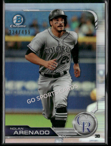2019 Bowman Chrome Refractor /499 Nolan Arenado #27