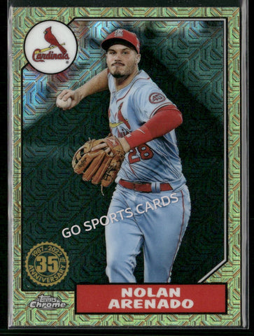 2022 Topps Chrome Gold Mojo Nolan Arenado 1987 35th Anniversary #T87C-75