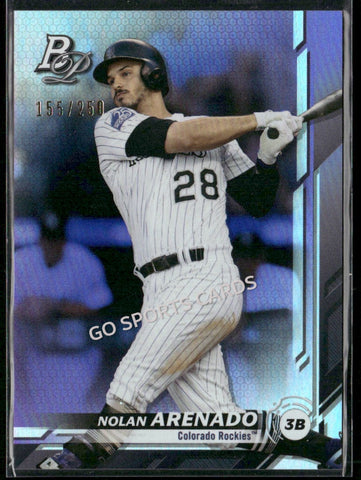 2019 Bowman Platinum Purple /250 Nolan Arenado #83