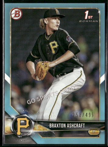 2018 Bowman Draft Sky Blue /499 Braxton Ashcraft 1st #BD-95 RC