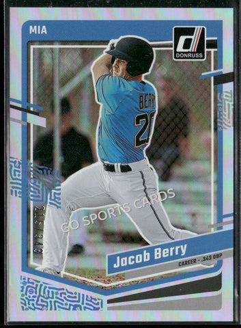 2023 Donruss Baseball Career Stat Line /343 Jacob Berry #135 RC