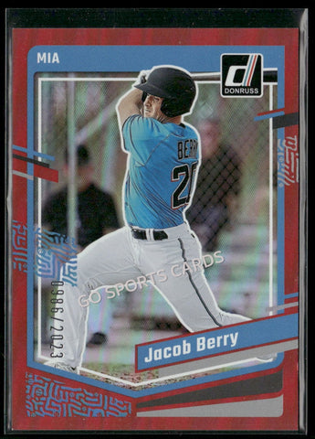 2023 Donruss Baseball Holo Red /2023 Jacob Berry #135 RC