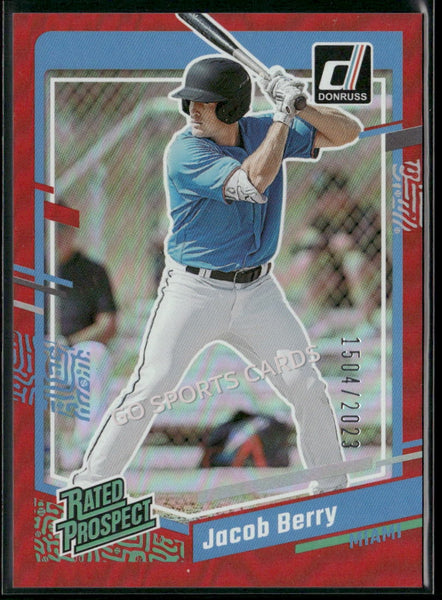 2023 Donruss Baseball Rated Prospect Holo Red /2023 Jacob Berry #52 RC