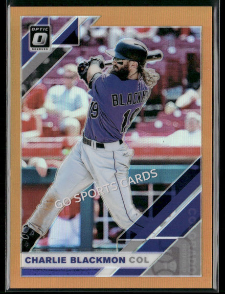2019 Donruss Optic Veterans Orange Prizm /99 Charlie Blackmon #131