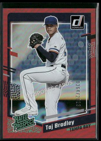 2023 Donruss Baseball Rated Prospect Holo Red /2023 Tai Bradley #55 RC