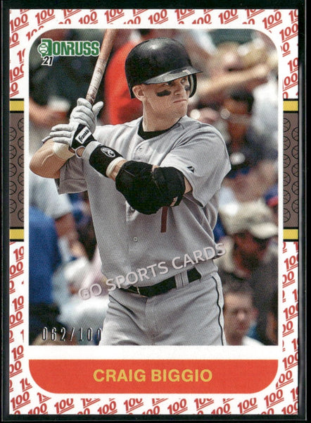 2021 Panini Donruss Retro 1987 One Hundred /100 Craig Biggio #229 HOF