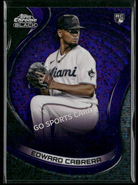 2022 Topps Chrome Black Edward Cabrera Purple Refractor /150 #54 RC