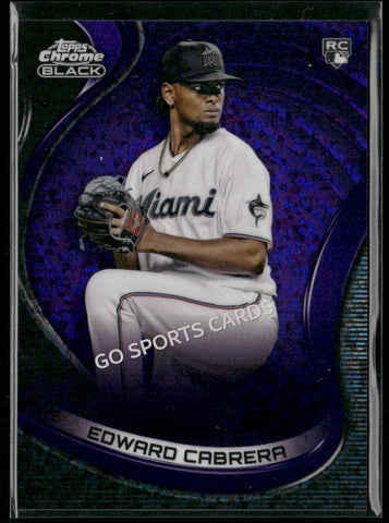 2022 Topps Chrome Black Edward Cabrera Purple Refractor /150 #54 RC