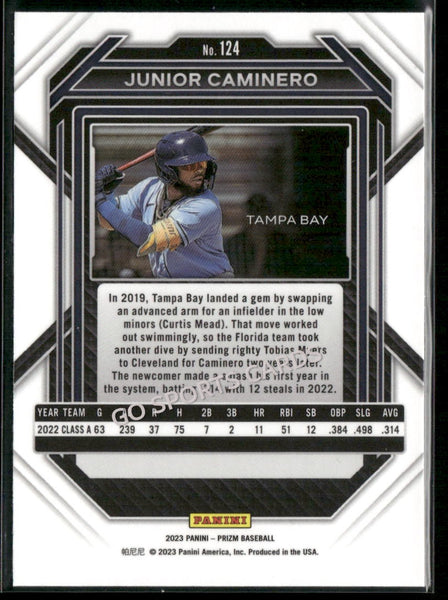 2023 Panini Prizm Junior Caminero #124 RC