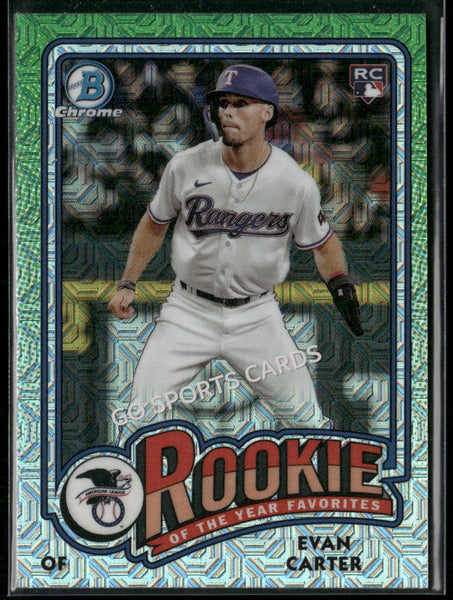 2024 Bowman Chrome Rookie of Year Favorites Mojo Evan Carter #ROY-12 RC