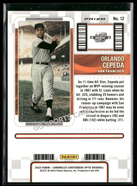 2023 Chronicles Contenders Optic Red Wave /199 Orlando Cepeda #12