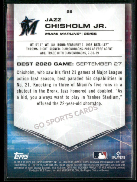 2021 Topps Bowmans Best Jazz Chisholm Jr #26 RC