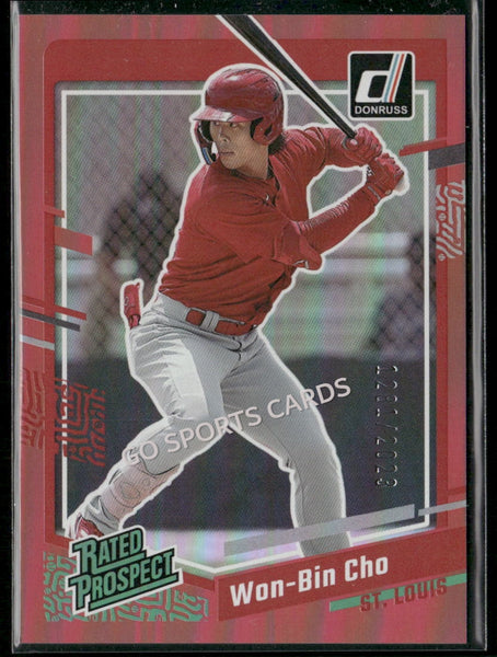 2023 Donruss Rated Prospect Holo Red /2023 Won-Bin Cho #69