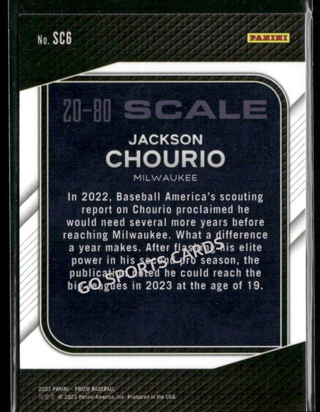 2023 Panini Prizm Scale Holo Jackson Chourio #SC6 RC