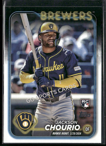 2024 Topps Update Series Rookie Debut Jackson Chourio #US155 RC