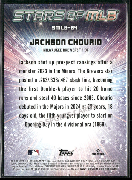 2024 Topps Update Series Stars of MLB Jackson Chourio #SMLB-84 RC