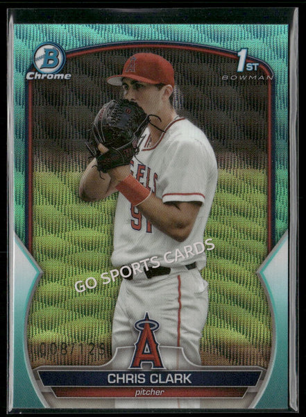 2023 Bowman Draft Aqua Wave Refractor /125 1st Chris Clark #BDC-31 RC