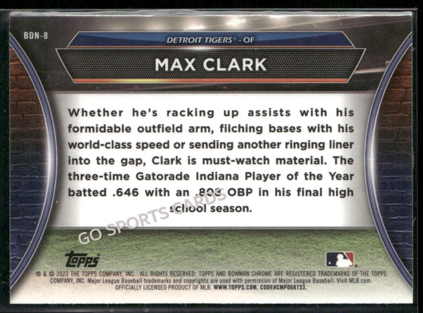 2023 Bowman Draft Night Max Clark #BDN-8 RC