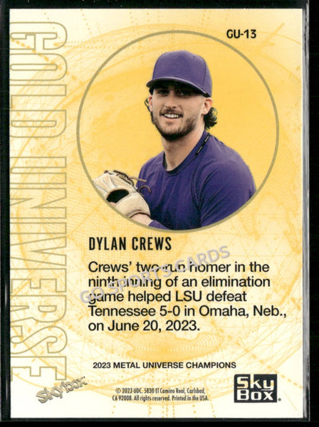 2023 Skybox Metal Universe Champions Gold Universe Dylan Crews #GU-13 RC