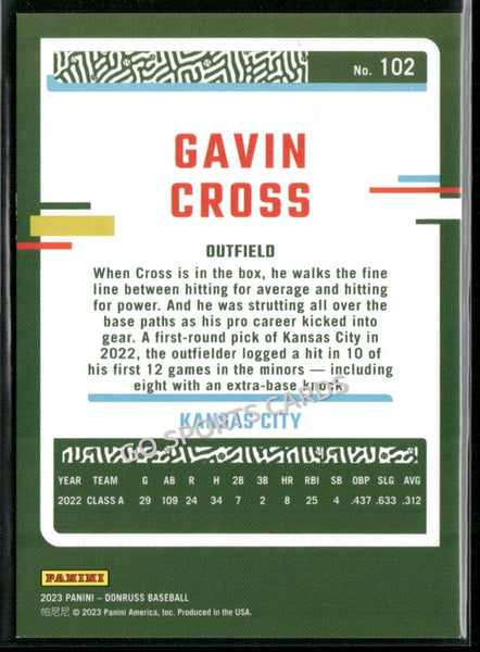 2023 Donruss Silver Career Stat Line /500 Gavin Cross #102