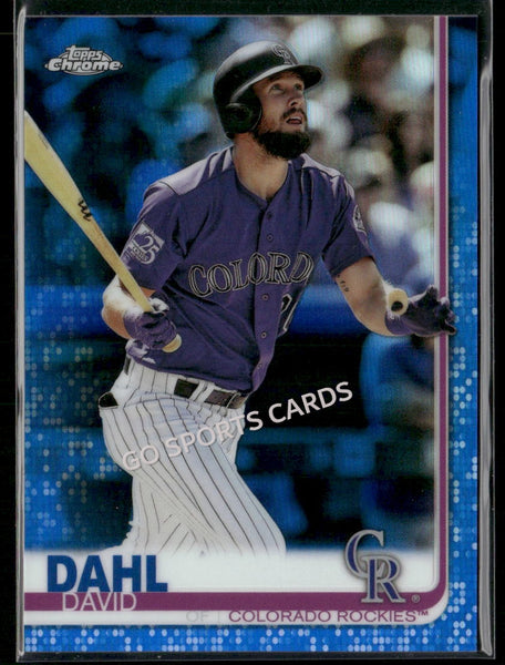 2019 Topps Chrome Blue Refractor /150 David Dahl #91